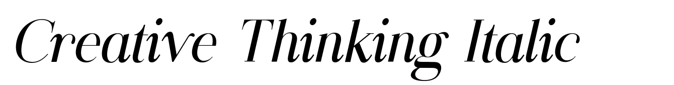 Creative Thinking Italic